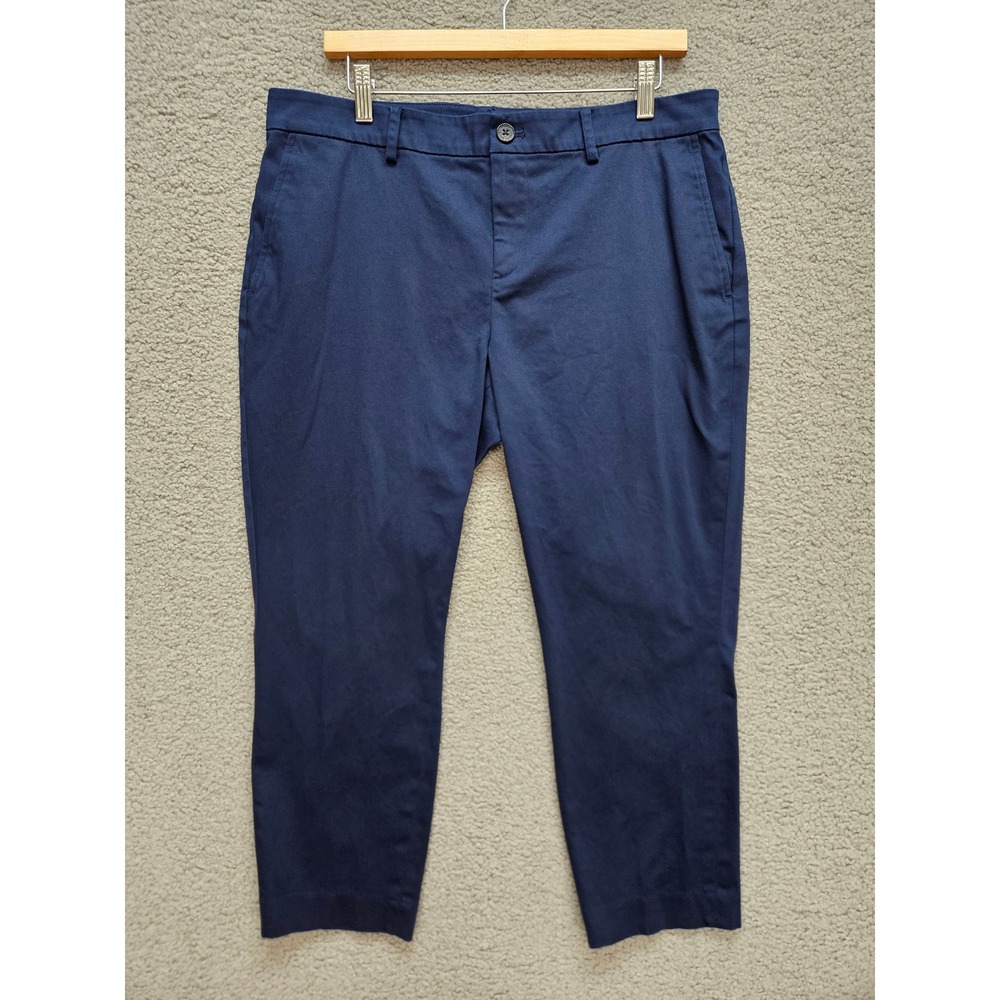 Lauren Ralph Lauren Chino Pants 14P Navy Blue Stretch Petite Career Classic